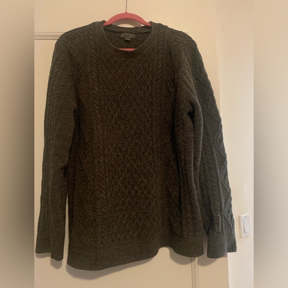 Barefoot Dreams Aran Green Sweater